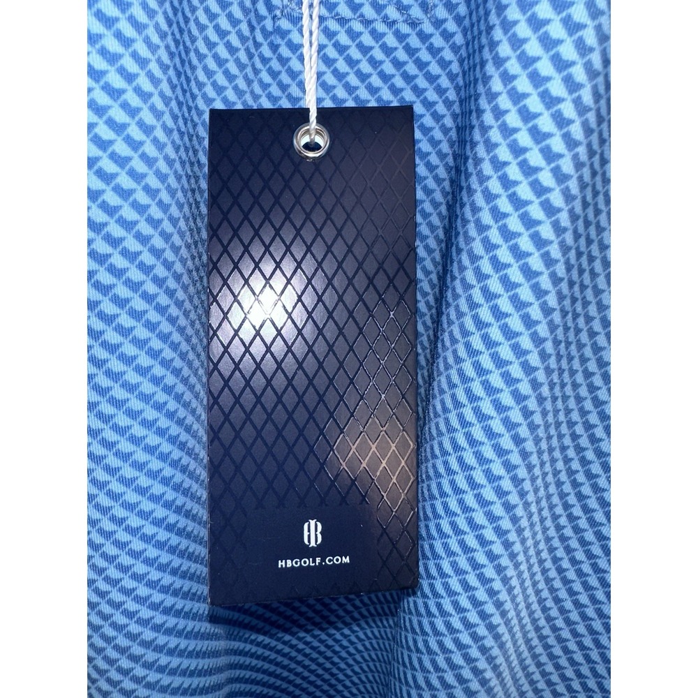New Holderness & Bourne BYRD Polo Seashore Sankaty Blue Medium All Over Print - Picture 9 of 9